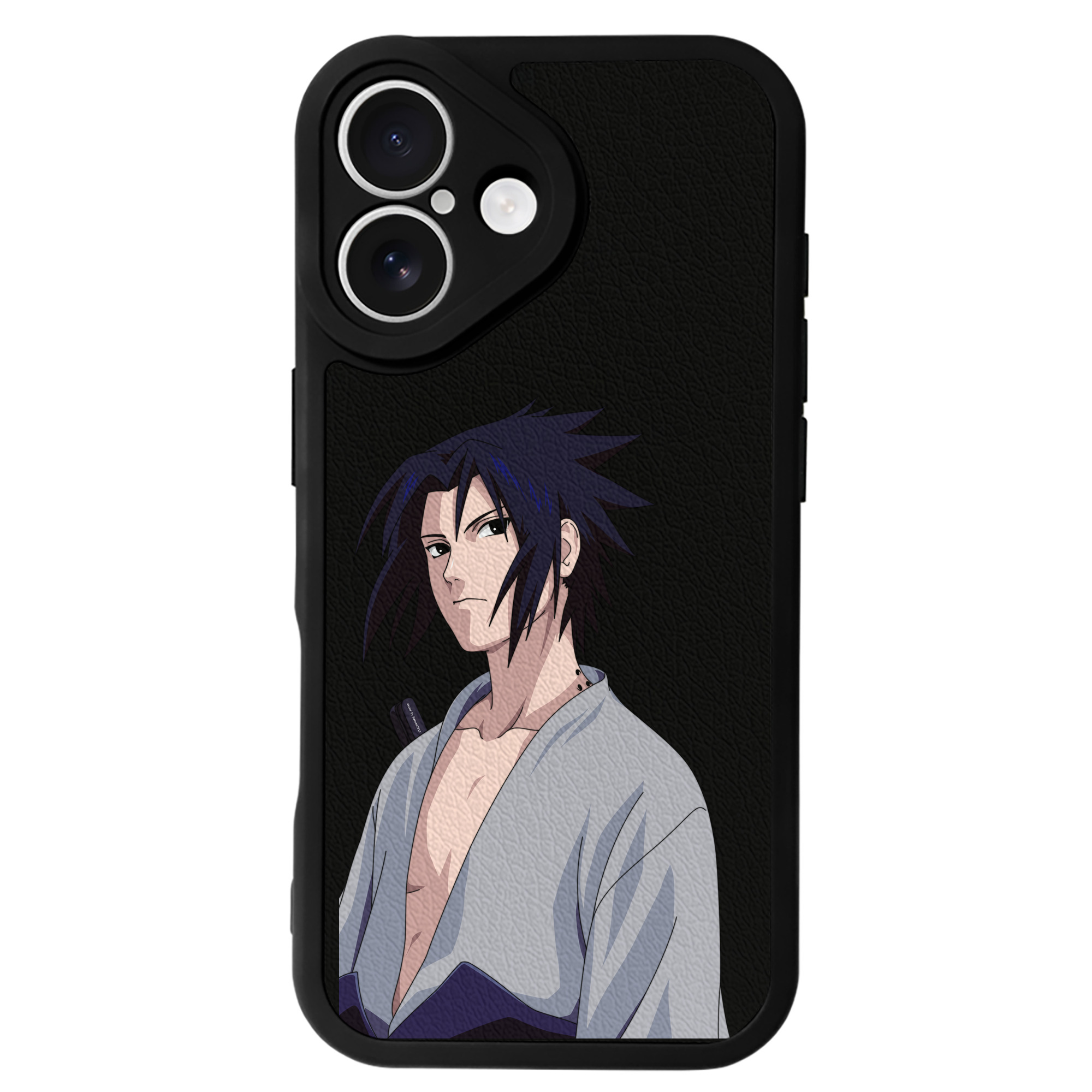 （画像用） NARUTO -ナルト- うちは サスケ Uchiha Sasuke 【iPhone 16シリーズ対応】シリコンスマホケース（レザー調） 材質：シリコン